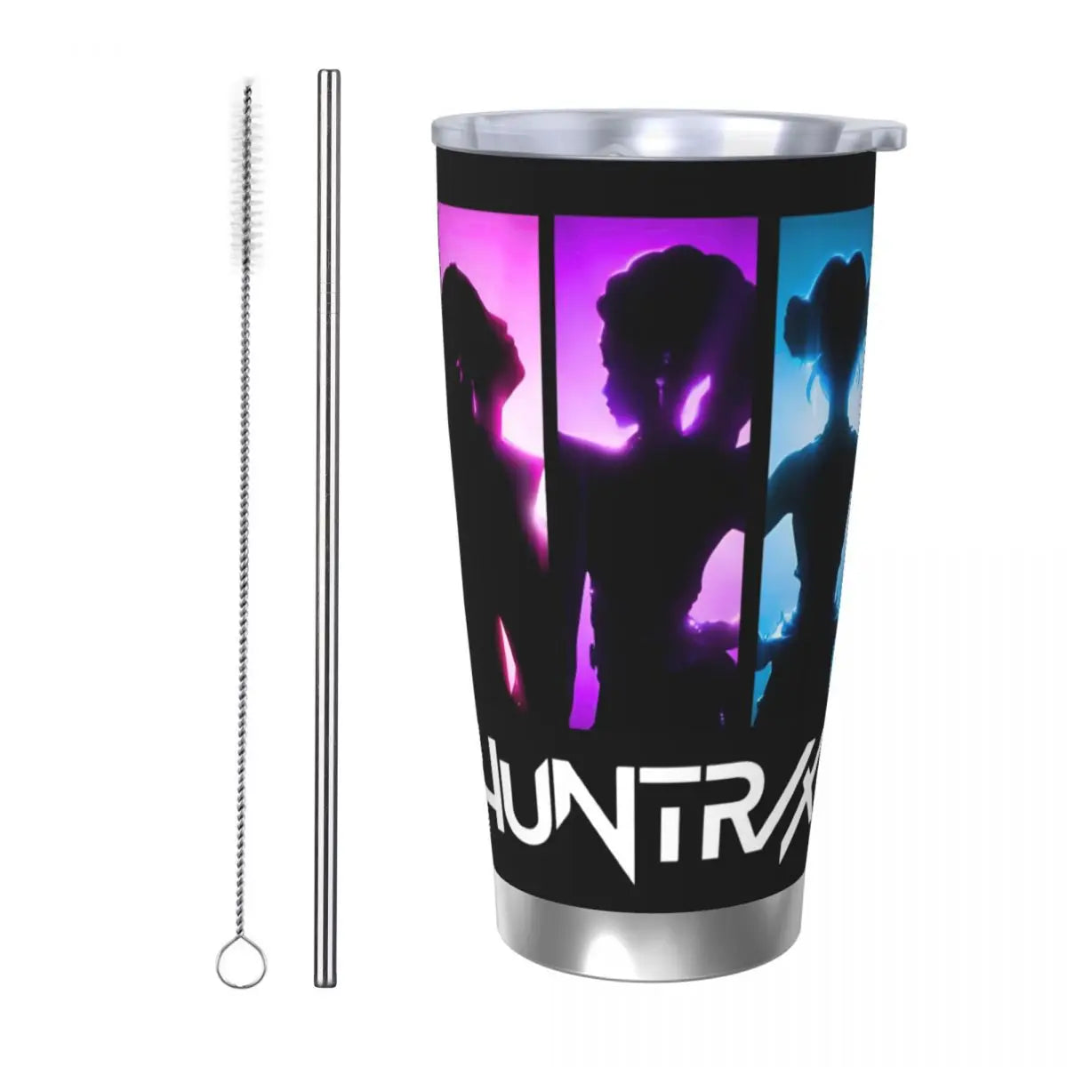 KPop Demon Hunters - Derpy  Insulated Tumbler with Lid Vacuum Thermal Mug Outdoor Travel Car Bottle Cup, 20oz