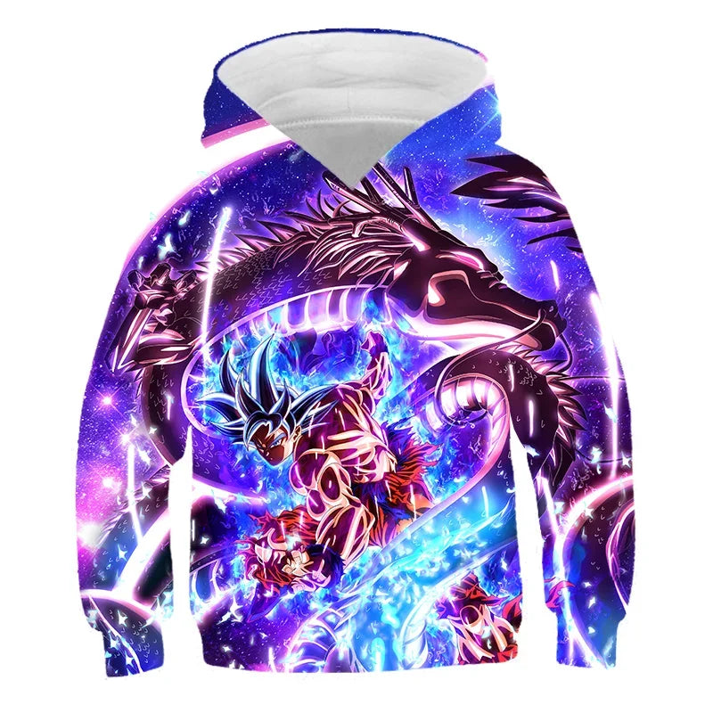 Dragon Ball Z: (KIDS) Hoodie Boys and Girls 3D Printing Sweatshirt Fashion Loose Long Sleeve Spring Autumn Goku Veget Pullover