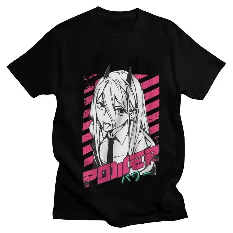 Chainsaw Man: Graphic Print T Shirt Men Women Fashion Casual Crew Neck Short Sleeve  Unisex T Shirt