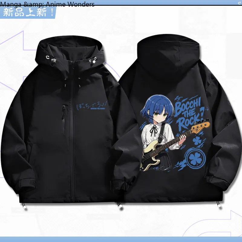 Bocchi The Rock: Yamada Ryo Cosplay Coat Tops Jacket Zipper Fan Figures Halloween Gift Gifts Xmas Role Play Anime