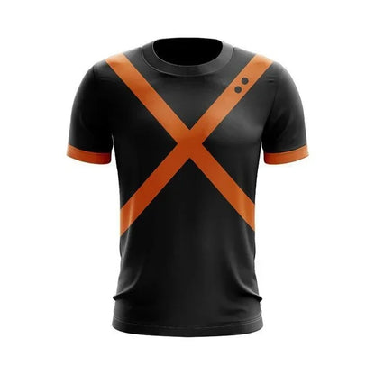 My Hero Academia: Summer T-shirts Midoriya Izuku 3D Printing School College Style Boku Hero Academia Blue T Shirt Tops