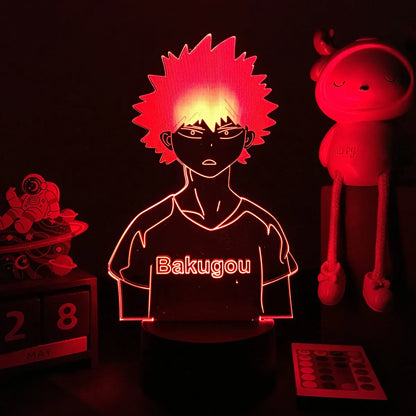 My Hero Academia: Nightlight Midoriya Todoroki Bakugou Action Figure For Kids Child Led Acrylic Stand Gift