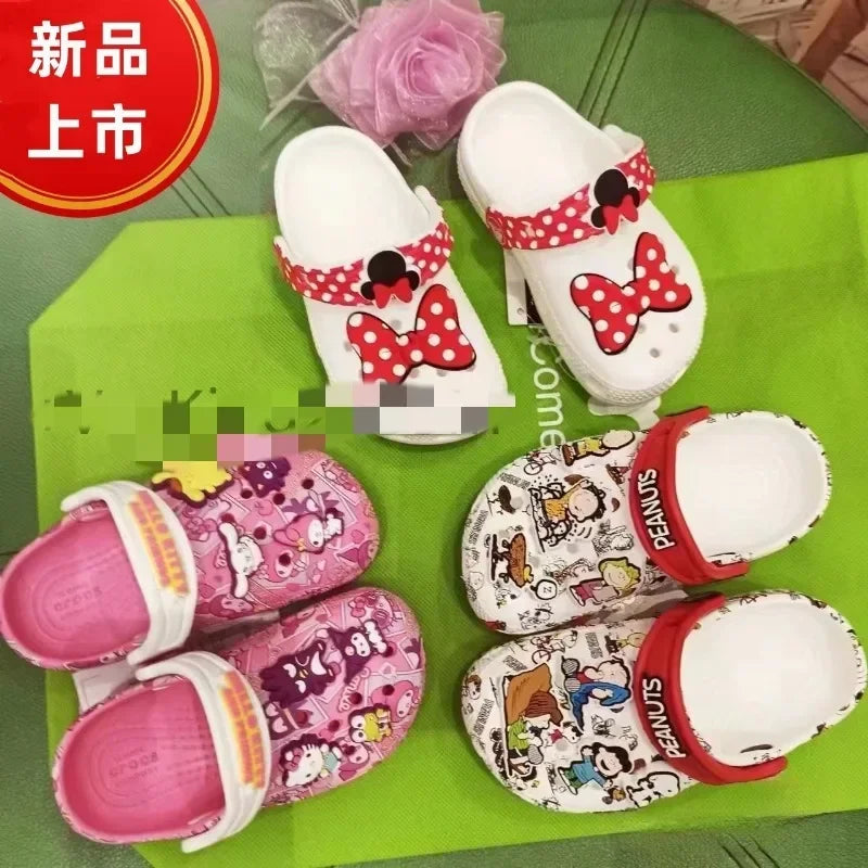 MineCraft: Bandai Cartoon anime Kawaii children's hole shoes cute cos minecraft branded boy girl beach sandals student home slipper gift