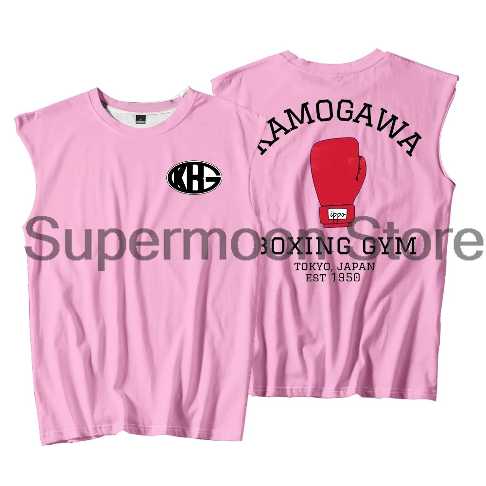 Hajime No Ippo: Kamogawa Boxing Gym Tank Tops Sleeveless Sport Vest Women Men Harajuku Outdoor Sportwear