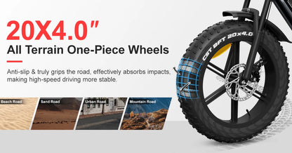 Yowamushi Pedal: Jansno x50 Adult Electric Bike 750W Motor EBicycle 48V 14AH 20 Inch Tire E-Bike Electric Mountain Bike Off-Road Motorcycle