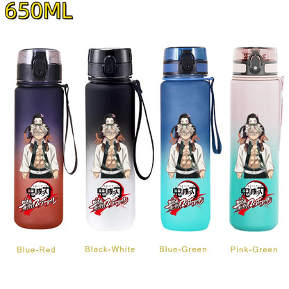 Demon Slayer: 650ML Kamado Tanjirou Water Bottle Kamado Nezuko Kochou Shinobu Fitness Drink Bottle Kettle Travel Office Jugs