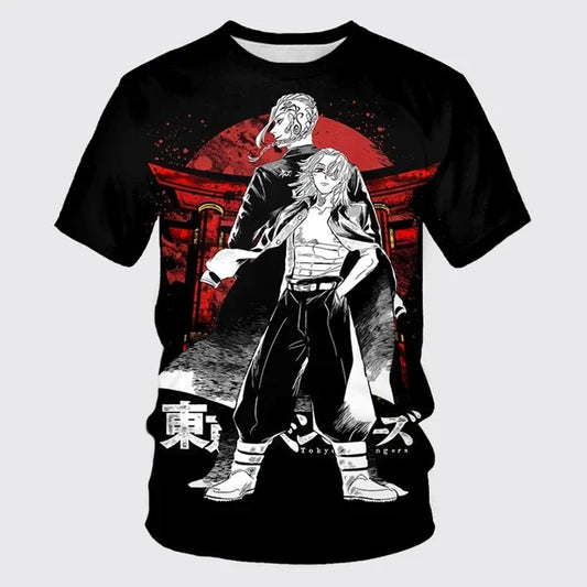 Tokyo Revengers: 3D Printed Unisex T-shirt Neutral Casual Street Style Short-sleeved Plus Size Top
