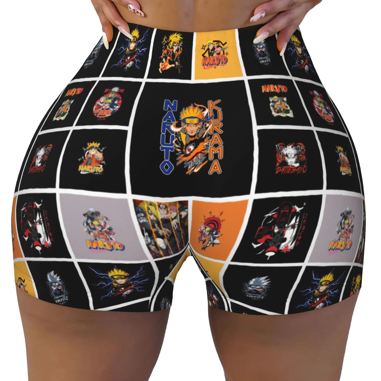 TV Manga Series N-Naruto Biker Running Gym Shorts Women Japane Anime  Athletic Workout Yoga Shorts
