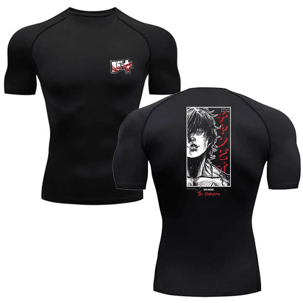 Baki: Men's Tshirt Fitness Sport Running Tight Gym i TShirts Athletic Quick Dry Summer Tops Tee