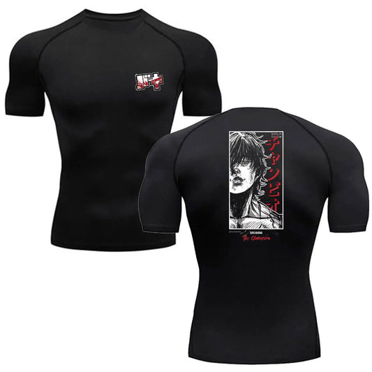 Baki: Men's Tshirt Fitness Sport Running Tight Gym i TShirts Athletic Quick Dry Summer Tops Tee
