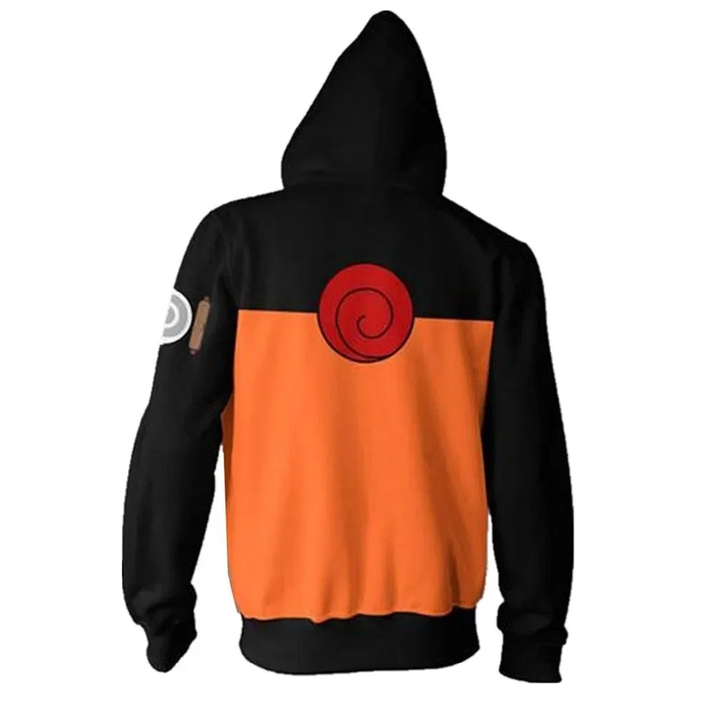 Naruto: Anie Zip Hoodie Jackets Cosplay Clothes Costumes Men Hoodies Sweatshirts Zipper Tops