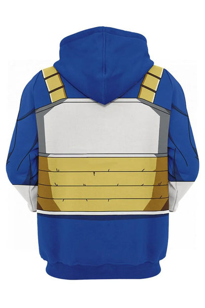 Dragon BAll: Adult Vegeta Cosplay Hoodie Anime Roleplay  3D Printed Hooded Sweatshirt Casual Streetwear Pullover Coat