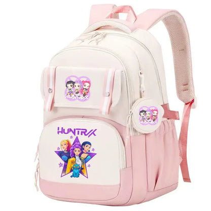 KPop Demon Hunters: Backpack Print Capacity Lightweight Daypack Schoolbag Girl Casual Travel Commute Bag