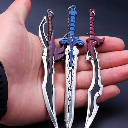 Solo Leveling: Personalized Keychain Pendant Sung Jin woo Yoo Jin ho Short Blade weapon Cosplay Props Fans Gift Jewelry