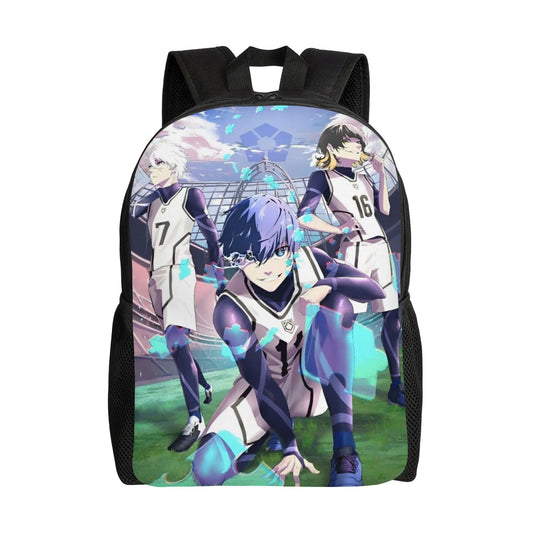 Blue Lock: Backpack for Men Women Teenage High School Hiking Travel Daypack Soccer Anime Laptop Computer Canvas Bags Durable