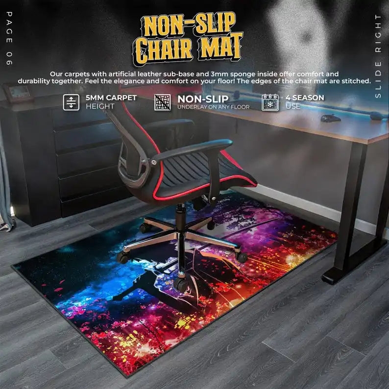 Samurai Champloo: Mugen Mouse Pad - Anime Sword Style Desk Mat, Retro Samurai Gaming Mousepad, Otaku Gift Decor