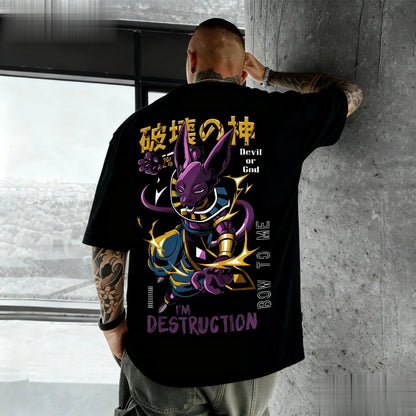 Dragon Ball: Beerus Anime Graphic T-shirt Men Women Cotton Short Sleeve Tee Streetwear Casual Top New Summer Fashion Y2k Clothes