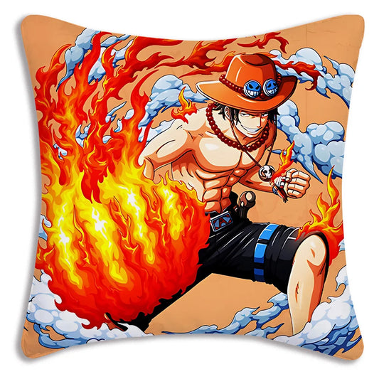 One Piece: Pillow Covers Sofa Decorative Home Double-sided Printing Short Plush Cute Cushion Cover