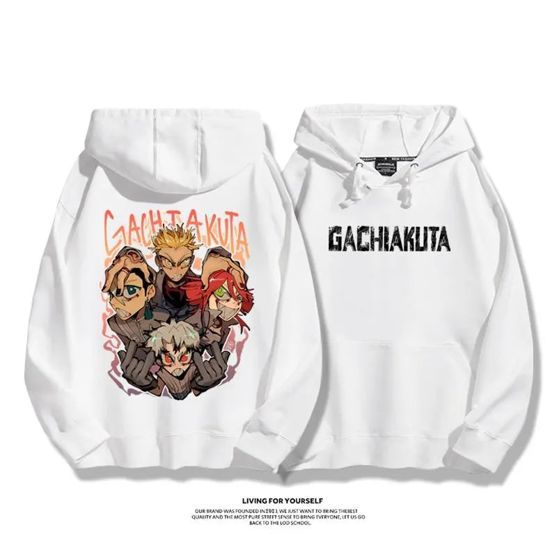 Gachiakuta:  Rudo Enjin Hoodies Men Women Fleece Warm Oversized Hooded Sweatshirt Pullover Casual Loose Street Female Male Clothes