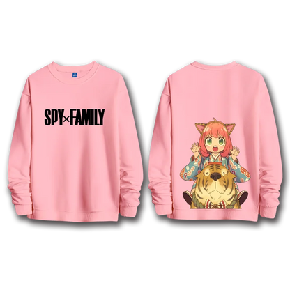 Spy x Family: anime sweatshirts  women's round neck top couple round neck hoodie couple loose casual fashion