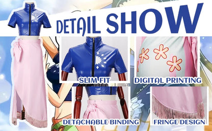 One Piece: Nico Robin Cosplay Costume Top and Wrap Skirfor Women  Anime Nico Robin Outfit Dress