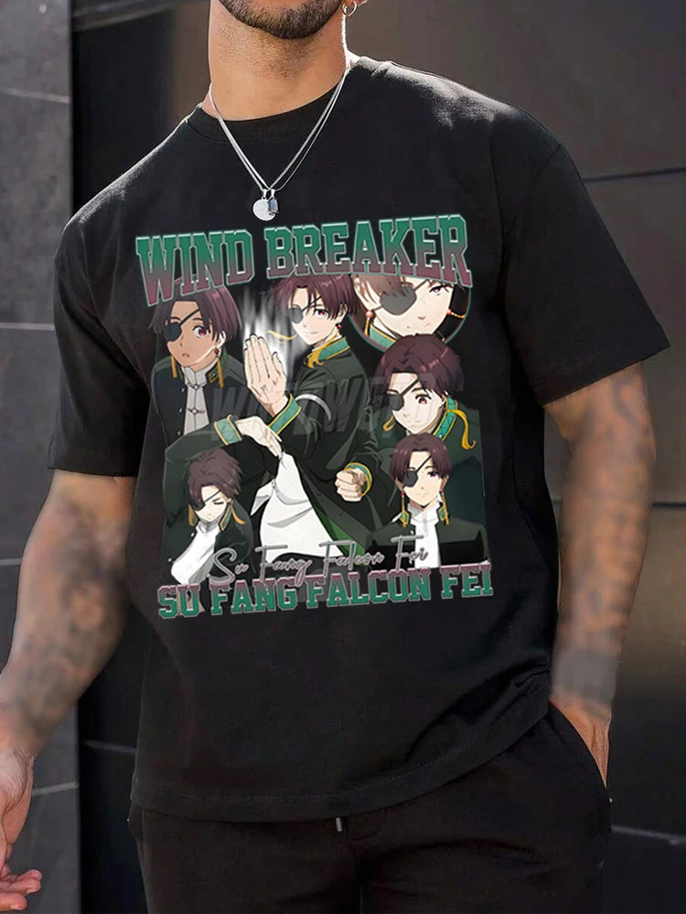 Wind Breaker:  Classic Street Clothes Gift for Him Anime Apparel Cotton Anime Soft Tee