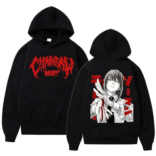 Chainsaw Man: Makima Autumn Winter Men Hoodie Vintage Unisex Pullover Men Vintage Graphic Hoody Tops Oversize Streetwear Clothing