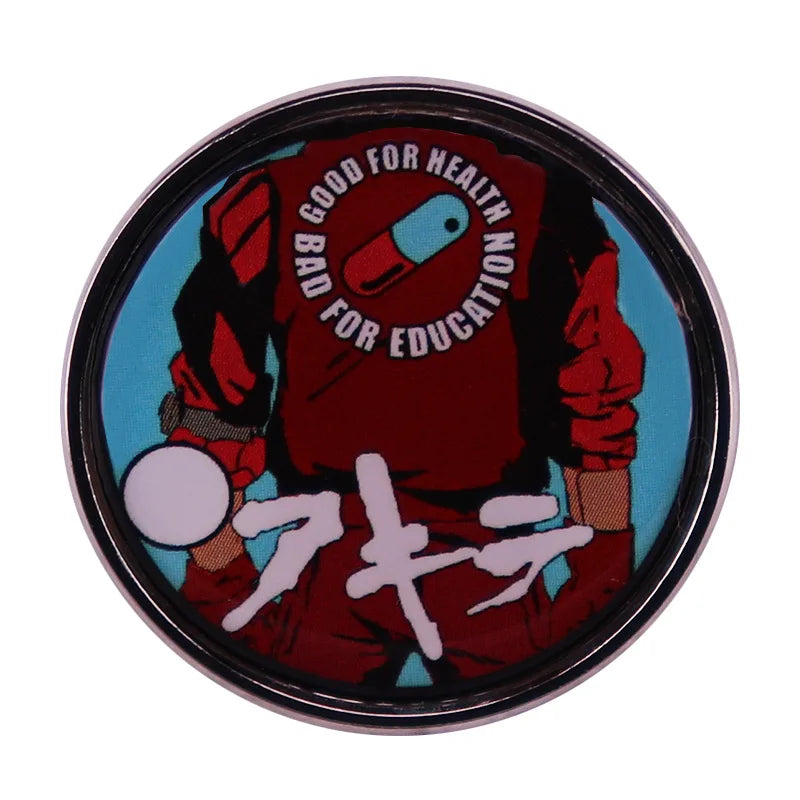 Akira: Red Motorbike Boys Anime Lapel Pins Backpack Jeans Enamel Brooch Pin Women Fashion Jewelry Gifts Cartoon Badges