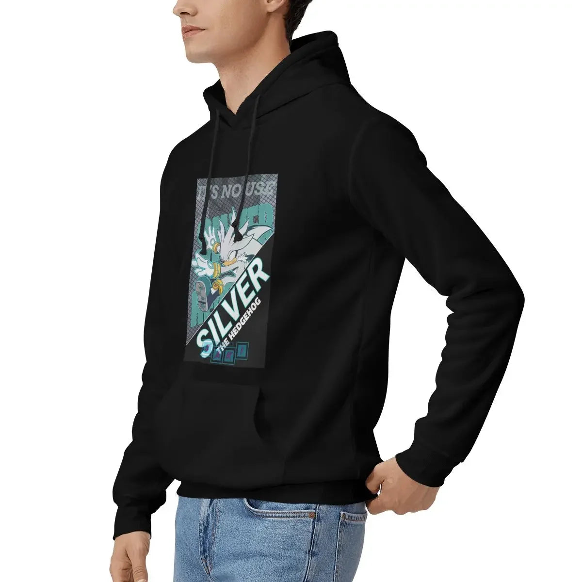 Sonic The Hedgehog: Silver The Hedgehog  Hoodies Men Women Casual Pullover Sweatshirts Harajuku Long Sleeve Clothing Autumn Winter