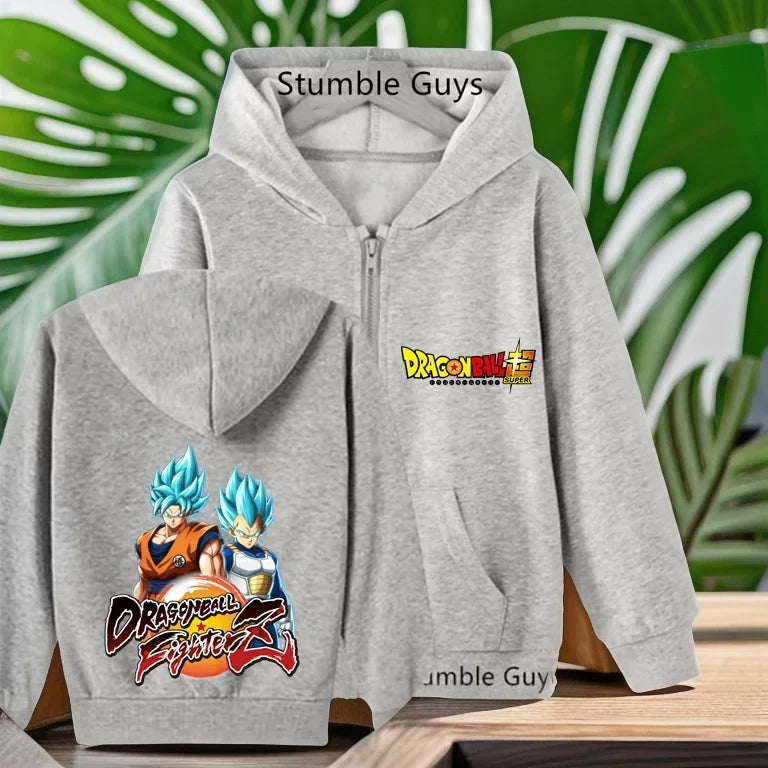 Dragon Ball Z: (KIDS) Zipper Hoodie Clothes Goku Spring Autumn Sweatshirt Children's Tops