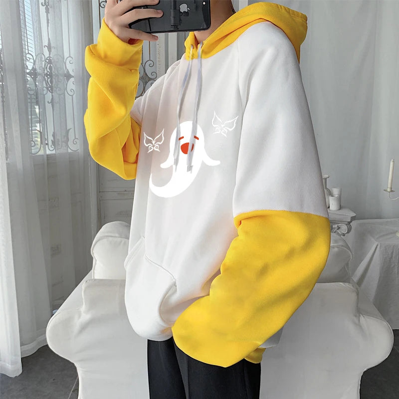 Genshin Impact: Harajuku Game Hoodies Men Xiao Mask Fangs Aesthetic Print Sweatshirt Long Winter Plus Size Streetwear Pullover