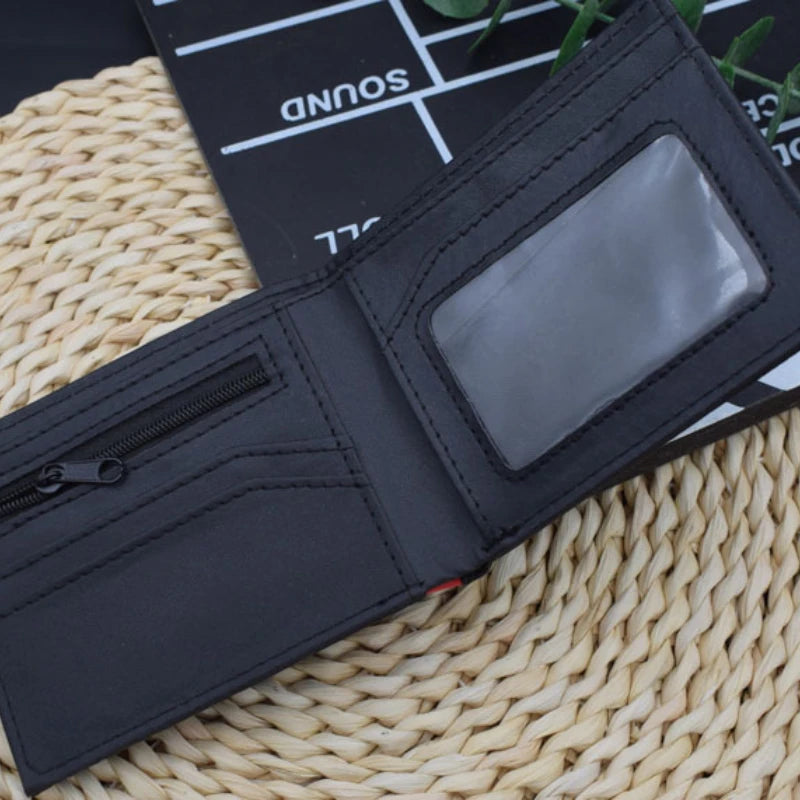 Naruto: Sasuke Akatsuki organization red cloud cartoon wallet pu men's wallet card holder passport cover  luxury birthday gift