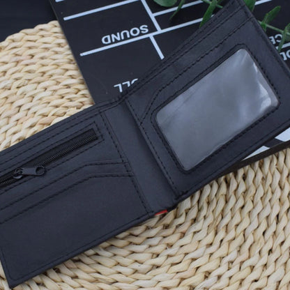 Naruto: Sasuke Akatsuki organization red cloud cartoon wallet pu men's wallet card holder passport cover  luxury birthday gift