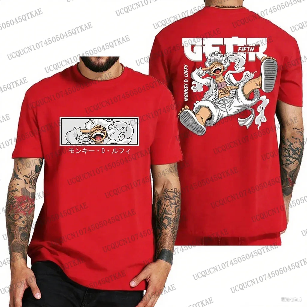 One Piece: Luffy Tshirt Men Breathable Cotton TShirt Summer Women Men Oversize Cosplay Tshirt Men Clothes