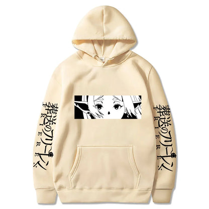 Frieren: Beyond Journey's End Women Sweatshirts Frieren Eyes Printed Hoodies Plus Size Long Sleeve Casual Pullovers