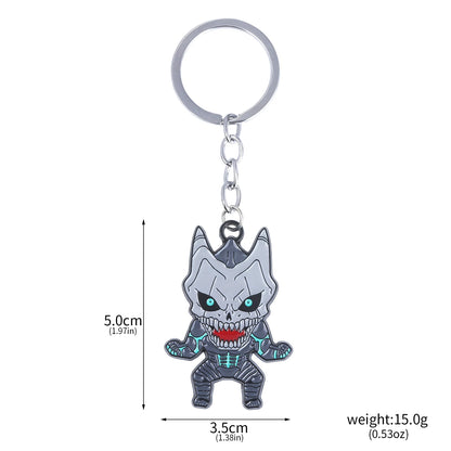Kaiju No. 8:  Cute Little Monster Keychain Necklace Fashion  Metal Necklaces Choker For Women Men Jewelry Gift