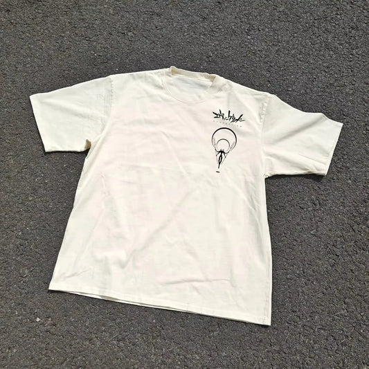 2026 new Neon Genesis Evangelion Third Impact Lilith Rei T-Shirt Heavyweight Baige Clothing Graphic Short Sleeve Shirt Men Women