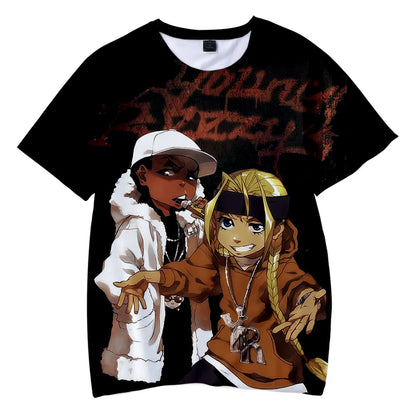 The Boondocks:  3D T-shirt O-Neck Men's Tshirt Women Short Sleeve Casual Harajuku Streetshirt Unisex Oversized Clothes