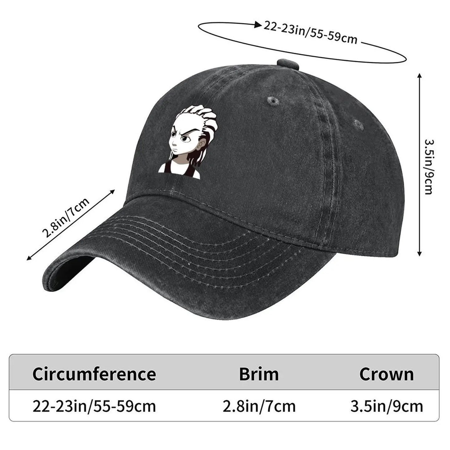 The Boondocks: Huey Baseball Cap Beach Outing tea Hat Horse Hat birthday Women Men's
