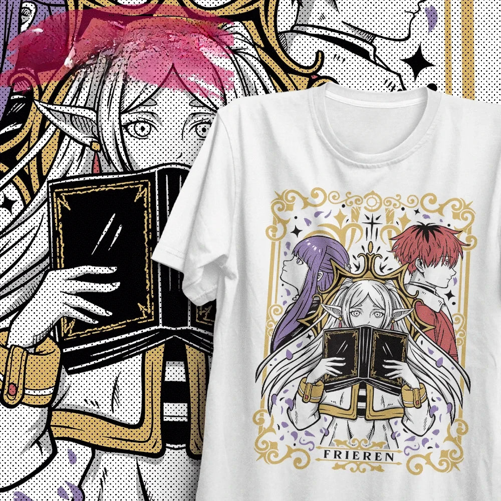 Frieren:  T Shirt Manga Gift for Anime Lover All Size  Graphic T Shirts  Y2k Top  Women Clothing  Oversized T Shirt