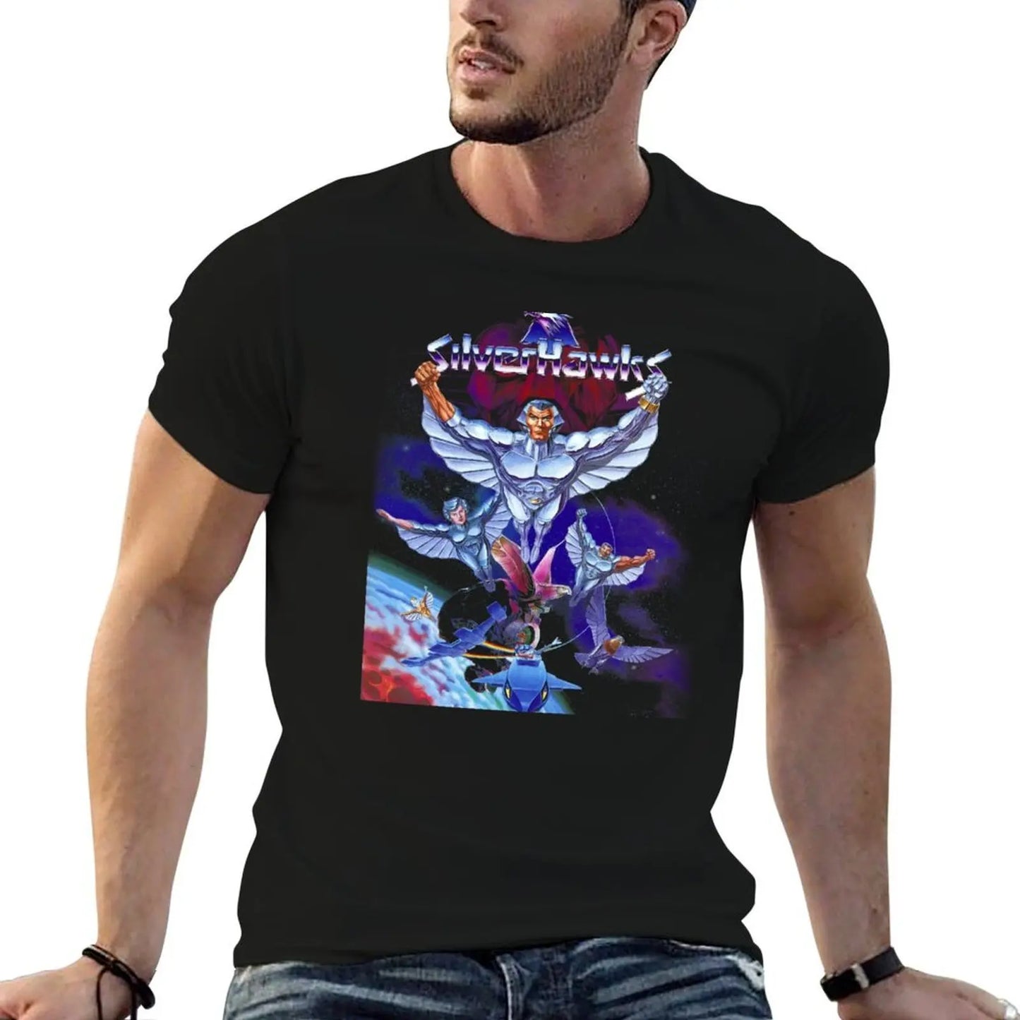 SilverHawks: T-Shirt Classic Graphic Short Sleeve Top