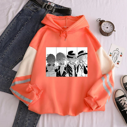 Bungo Stray Dogs:  Nakahara Chuuya Hoodies Women 90s Vintage Cartoon Shirt Spring Autumn Fleece Oversized Sweatshirts
