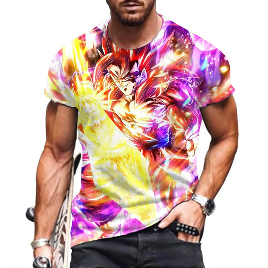 Dragon Ball: Z T-shirt Men 2023 Men's Vegeta Goku Oversized Shirts Hip Hop Clothing Harajuku Style Trend Tops Fashion