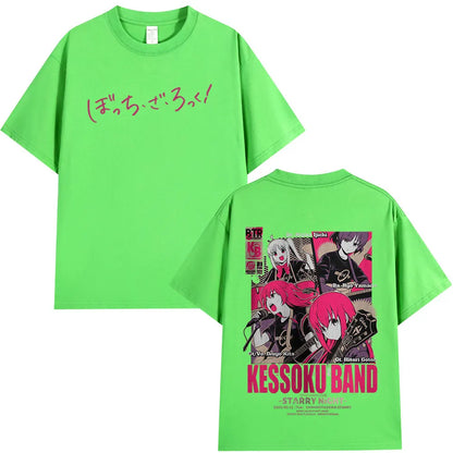 Bocchi The Rock: T Shirt Manga Hitori Gotoh Yamada Ryo Kita Ikuyo Ijichi Nijika T Shirts Cotton Casual Oversized T-shirts