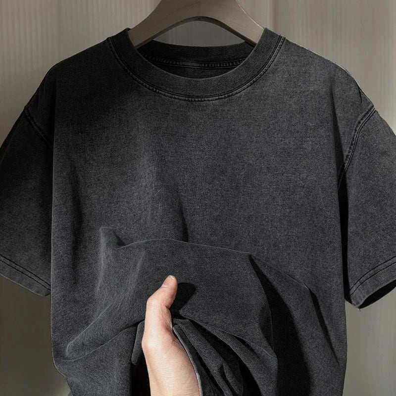 Demon Slayer: Men's Women's Washed T-Shirt Inosuke Hashibira Summer Spring Anime Tee Retro Distressed High Quality Short Sleeve
