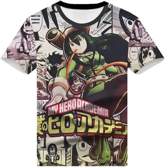 My Hero Academia: 3D Print T-Shirt Cosplay Costume Short Sleeve Pullover Tee Top Shirts