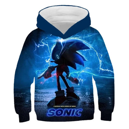 Sonic The Hedgehog: Children's Clothes Fashion Sonic Hoodie For Kids Boys Girls Children Autumn Long Sleeve Printed Anime Sweatshirts Cool Tops Tees