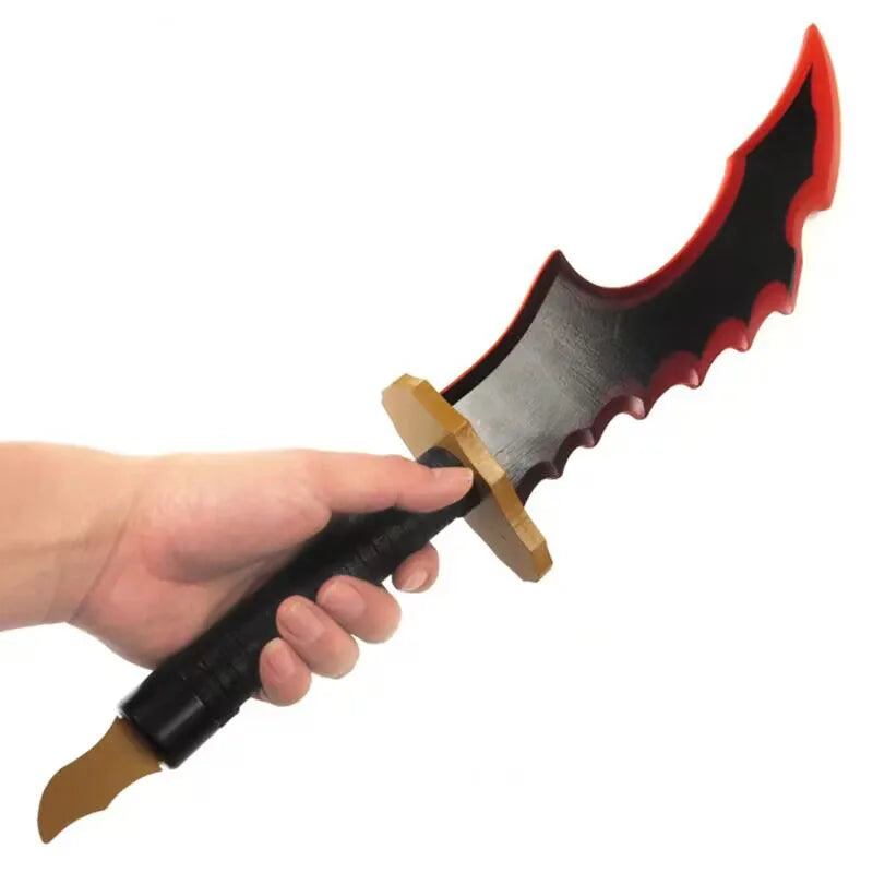 Solo Leveling: Cheng Xiaoyu Knight Killer Fangs Toy Sword Cosplay -52cm/58cm - Katana Wooden Safety Cos Performance Props Gift
