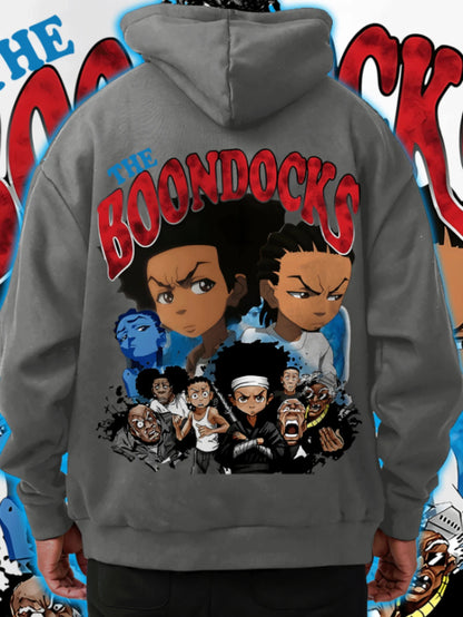 The Boondocks: Graphic Man's Fleece Sweatshirt For Autumn Winter,Long Sleeves Hoodies Warm Mans Clothing, Best Gift For Son