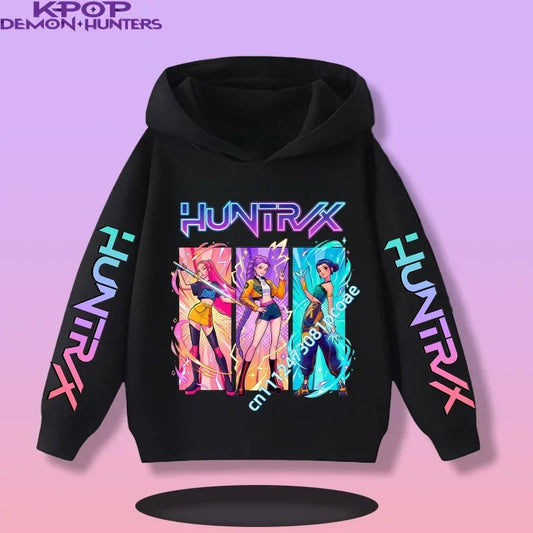 KPop Demon Hunters: Saja Boys Hoodie Boys Girls Long Sleeve Casual Sweatshirt Harajuku Pullover Fans Gift Kids Clothes